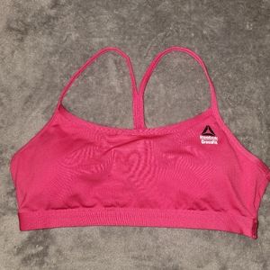 pink reebok crossfit sports bra